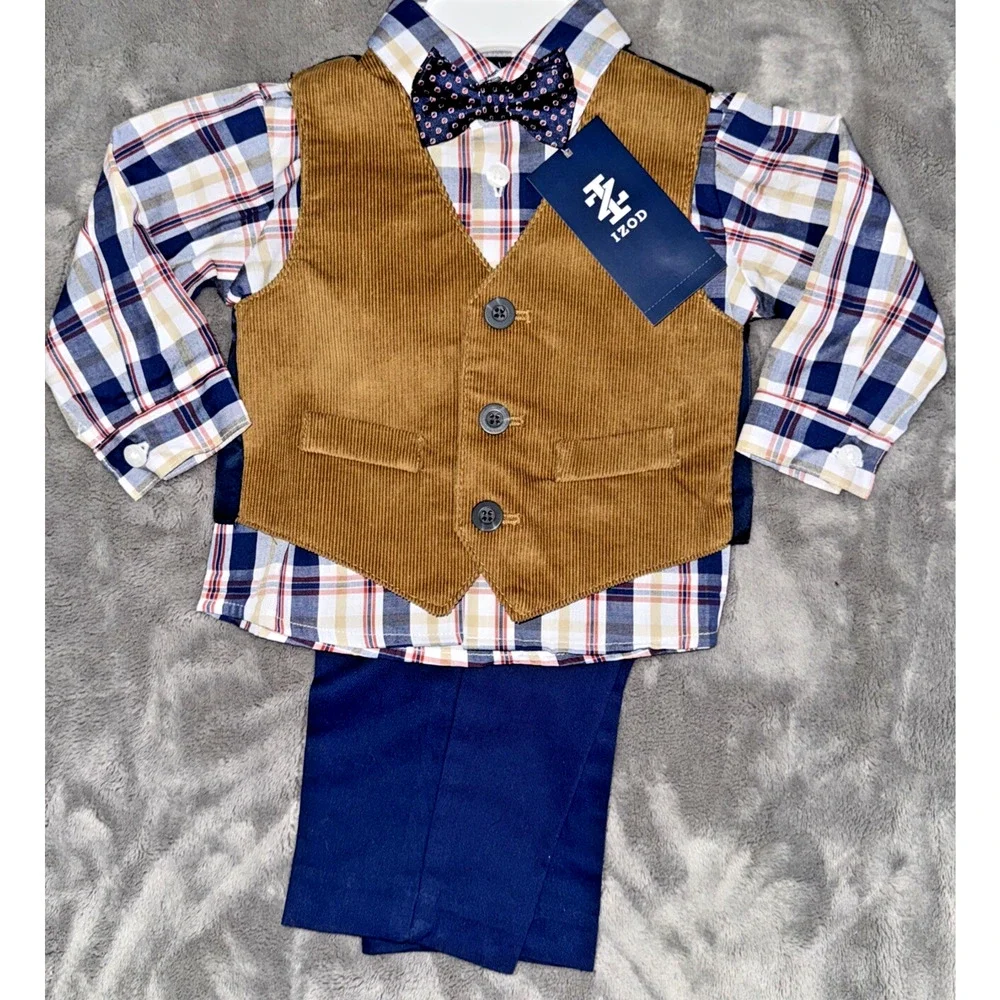 Izod 6 Month Boys 4 Piece Easter Suit - Picture 2 of 5